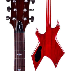 B.C. Rich Mk9 Warlock Electric Guitar Cherry Red Sunburst with Case image 6
