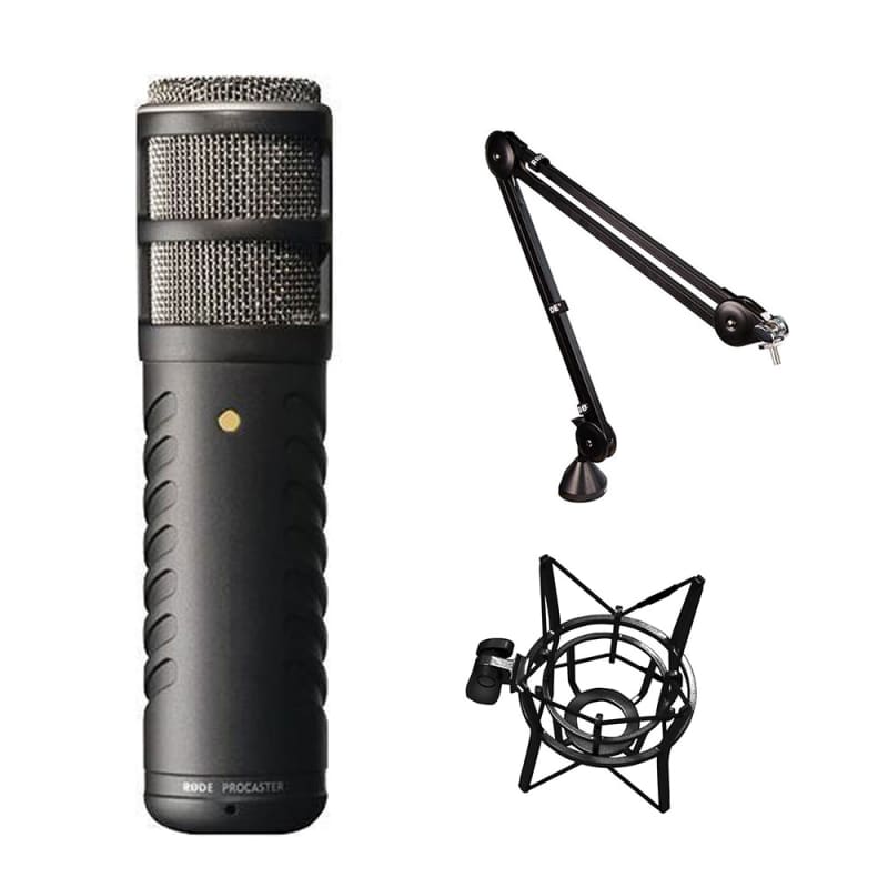 Rode Procaster Broadcast Dynamic Vocal Mic Bundle with Rode PSM1 Shockmount  & 10-Pack Strap