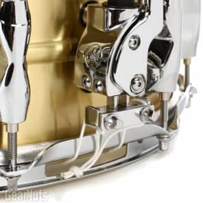 Yamaha Recording Custom Brass Snare Drum - 5.5 x 14-inch - Brushed image 5