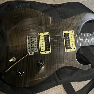 PRS SE Custom 22 Flamed Top Electric Guitar Black w Case image 1