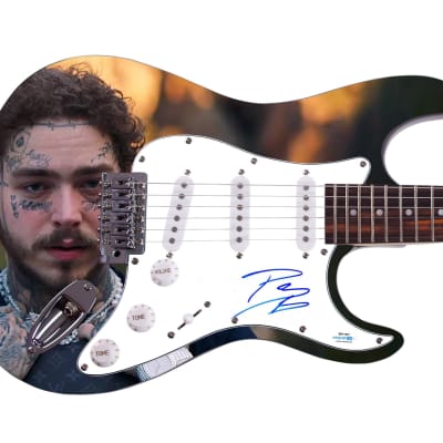 Post Malone Autographed Signed Custom Graphics Guitar ACOA for sale