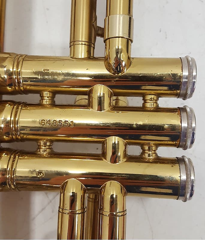 King Cleveland 600 Bb Trumpet, USA, Brass with Case, good King Cleveland 600 Bb Trumpet, USA, Brass with Case, good
