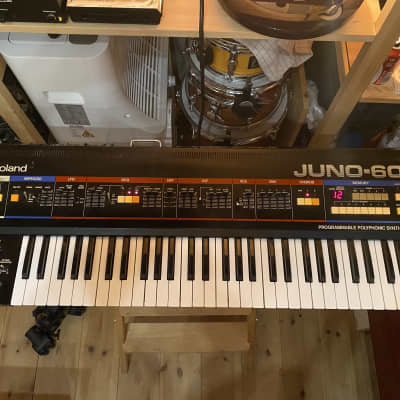 Roland Juno-60 61-Key Polyphonic Synthesizer 1982 - 1984 - Black