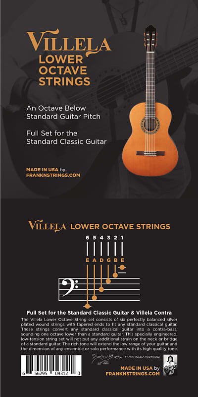 Villela Lower Octave Strings for Classical Guitar