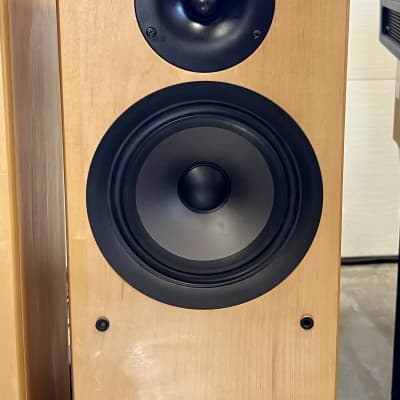 Wharfedale Emerald EM 95 2-Way Floor Speakers Oak Matching Serial #'s; Tested image 3