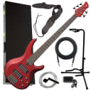 Yamaha TRBX305 5-String Bass Guitar - Candy Apple Red COMPLETE BASS BUNDLE