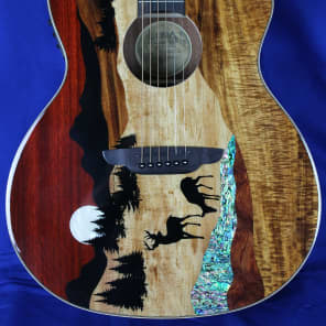 Luna Vista Deer Acoustic-Electric Guitar Natural