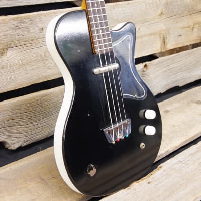 1964 Silvertone 1444 Danelectro Singlecut Bass with Case, Used image 4
