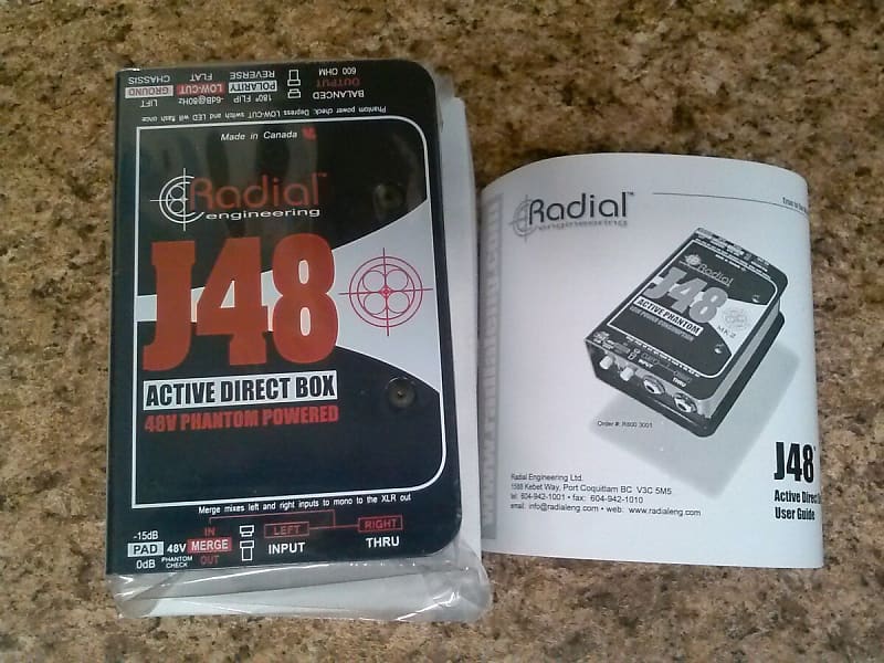 Radial J48 MK2 Active Direct Box Phantom Power J-48 DI (open-box)  **perfecto -ships FREE!!