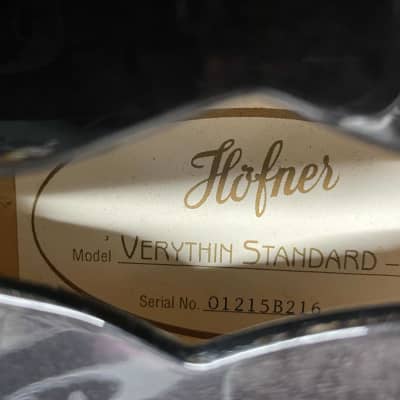 Hofner Contemporary Series HCT-VTH-D VeryThin Standard D Semi-Hollowbody Guitar with added Bigsby Tremolo image 8