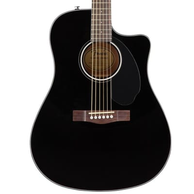 Fender CD60SCE | Dreadnought Acoustic Electric Guitar | Black image 6