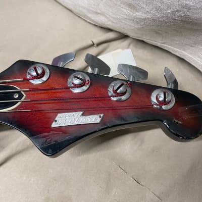 Leban Cyclone 4-String Bass MIJ Made In Japan Vintage Red - To - Black image 10