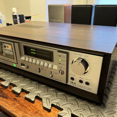 Akai CS-F33R vintage stereo cassette deck player with Wood | Reverb