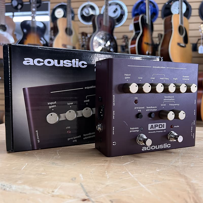 Acoustic APDI Acoustic Preamp + DI Effects Pedal Reverb