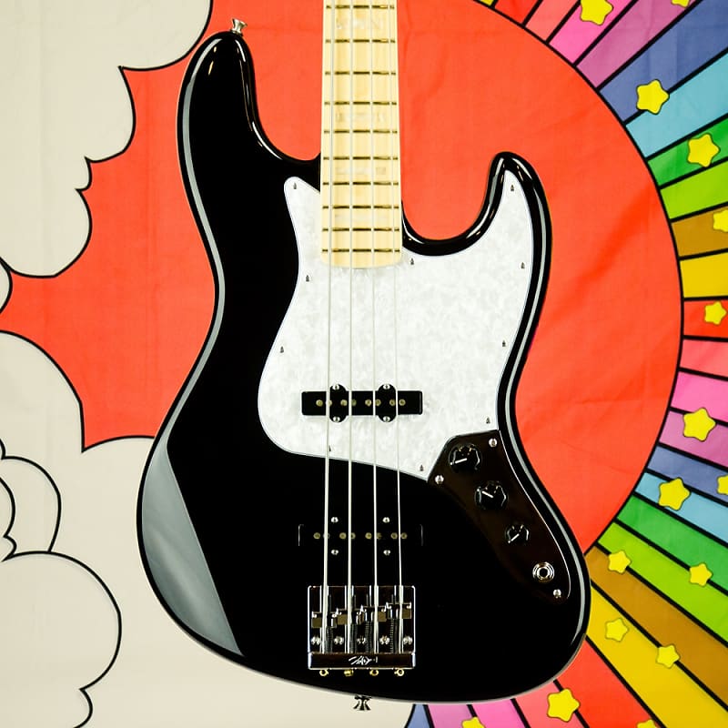 Fender U.S. Geddy Lee Jazz Bass, Maple Fingerboard, Black, USA image 1