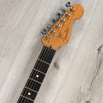 Fender American Acoustasonic Stratocaster Guitar, Ebony Fretboard, Dakota Red image 8