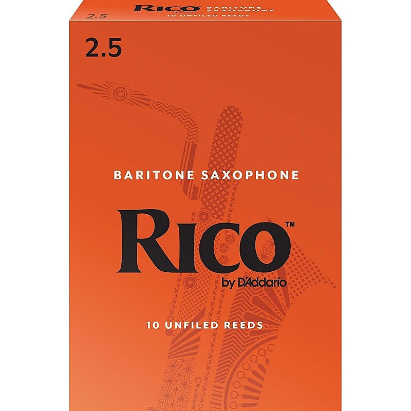 Rico Baritone Sax Reeds, Strength 2.5, 10-pack image 1