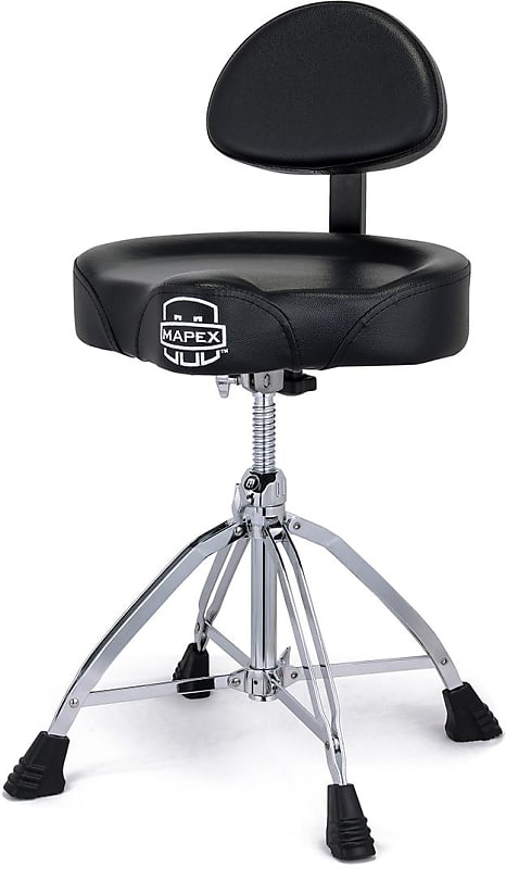 Mapex T875 Saddle Top Double-braced Drum Throne with Backrest image 1