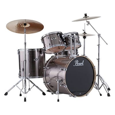 Pearl EX725SPC Export Drum Kit, 5-Piece, Smokey Chrome image 1