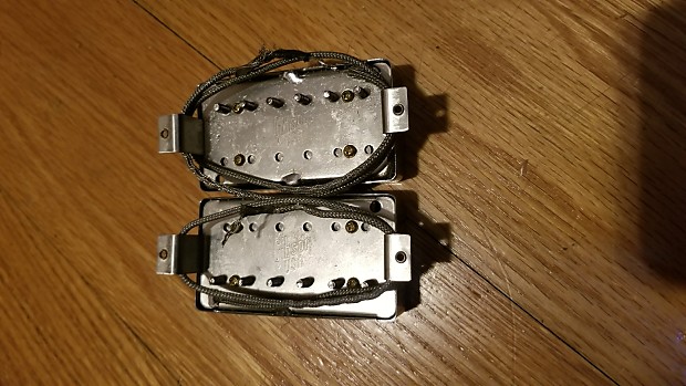 Gibson 490R 490T Alnico V Humbucker Pickup Set Nickel 2 Conductor Braided  Wire 2001 SG Les Paul