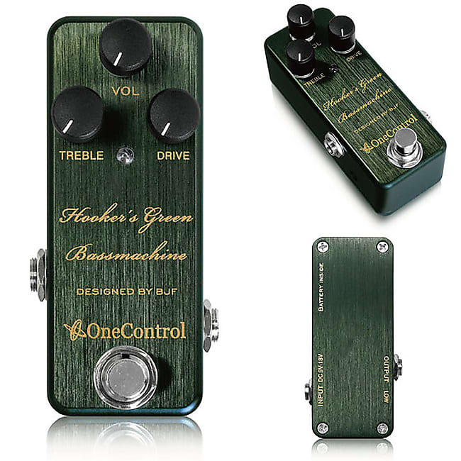 One Control BJF Series Hooker's Green Bass Machine Overdrive Pedal