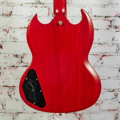 Epiphone '61 SG Les Paul Standard Reissue Electric Guitar, Flat Cherry w/ Original Case x7985 (USED) image 7