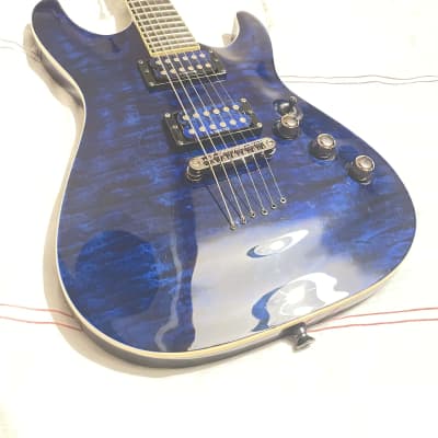 Schecter C-1 Exotic Star - Cayman Blue for sale