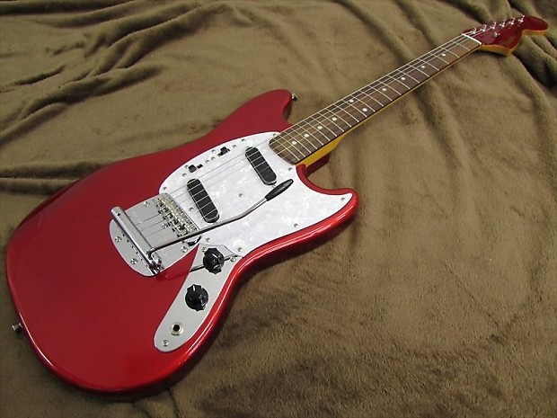 Fender Japan Mustang MG69 '69 Reissue, Candy Apple Red Matching Headstock  Color, MIJ CIJ K-on