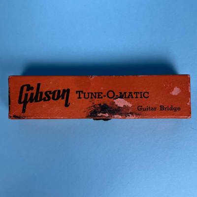 Vintage Gibson Nickel No Wire ABR1 Tune-O-Matic Bridge W/ Box! 1955-1962 image 3