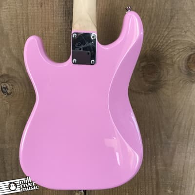 Squier Mini-Strat Electric Guitar Pink Used image 4