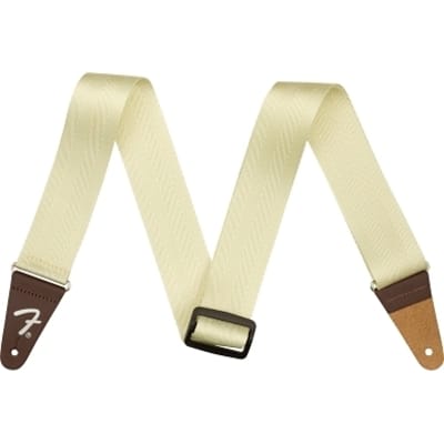 FENDER Am Pro Seat Belt Strap Olympic White Tracolla per Chitarra for sale