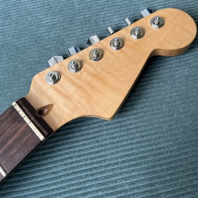 Warmoth Stratocaster Neck - Flame Maple + Rosewood + SS Frets + Sperzels for sale