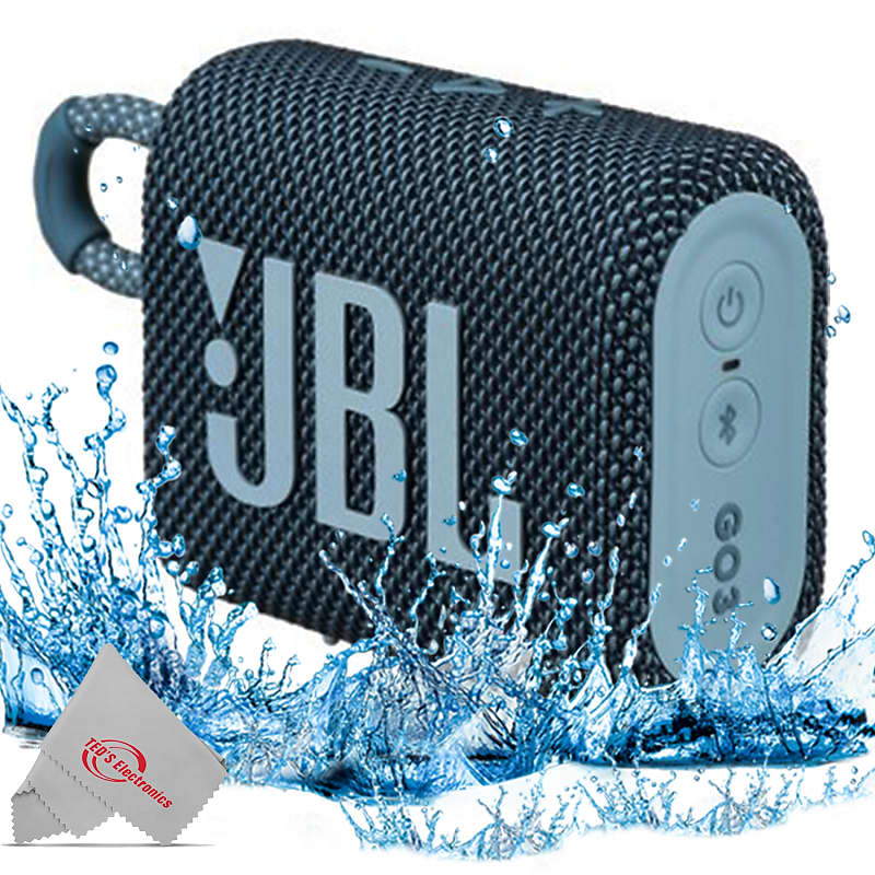 JBL Go 3 Portable Waterproof Wireless IP67 Dustproof Outdoor Bluetooth  Speaker (Blue) + SC919 Soft Pouch Protector Bag