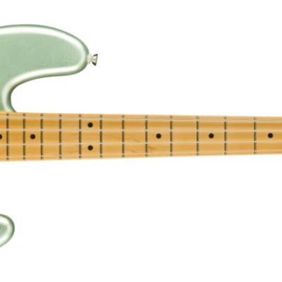 Fender American Professional II Jazz Bass Guitar, Maple FB, Mystic Surf Green image 2