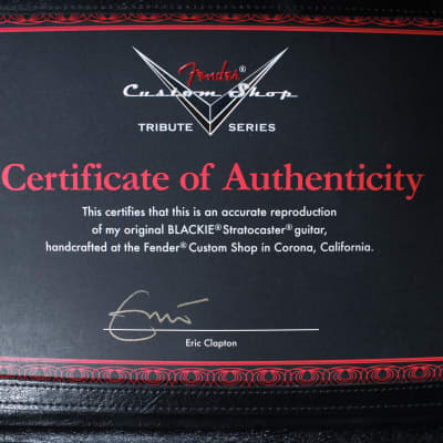 Fender 2006 Masterbuilt Eric Clapton Blackie Stratocaster [Dennis Galuszka] image 15
