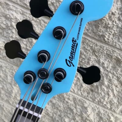 GAMMA Custom Bass Guitar H521-01, 5-String Kappa Model, Hamptons Blue image 11