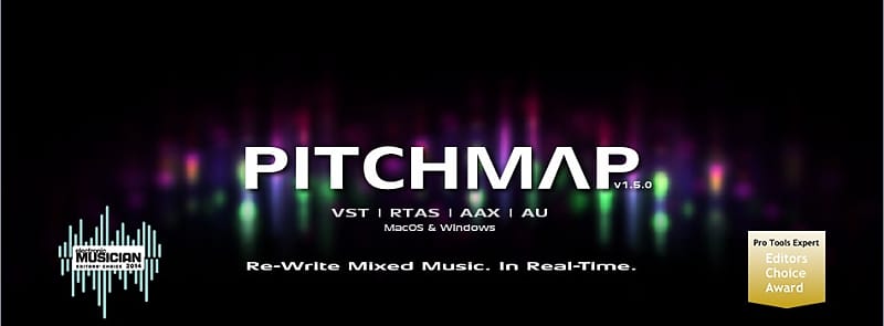 New Zynaptiq - PitchMap - Real-Time Pitch Correction AAX/AU/VST (Download/Activation Card) image 1