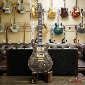 PRS Wood Library Artist Package Custom 24 Fatback Flame Top Neck African Blackwood Board Charcoal image 13