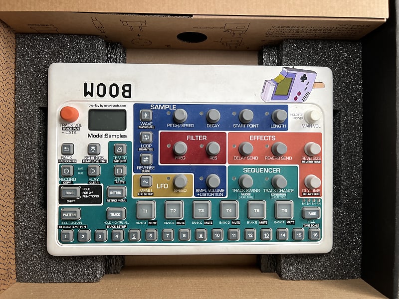 Elektron Model:Samples 2019 - 2020 - White - with Overlay Cover and myvolts USB power image 1