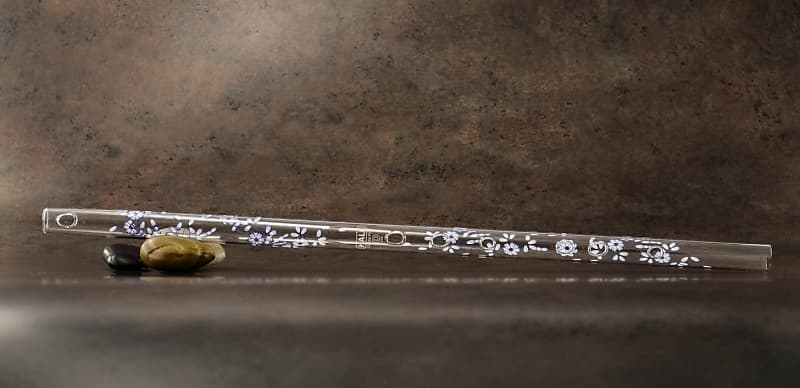 Hall Crystal Glass Flute - #22216 D Flute - Blue Delft w
