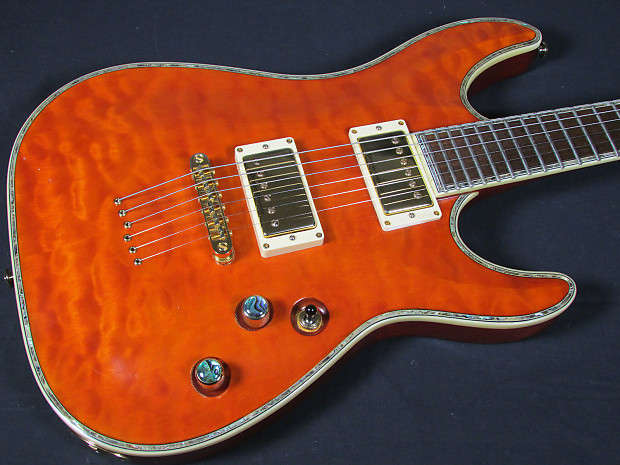 Schecter c1 elite on sale orange