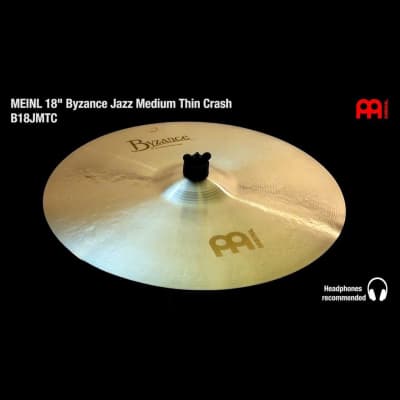 Meinl Byzance Jazz Medium Thin Crash Cymbal 18 image 2