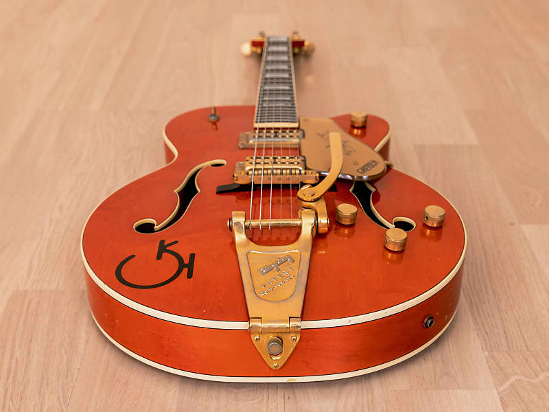 1990 Gretsch 6120W Nashville Chet Atkins Western Orange 100% Original w/  Case