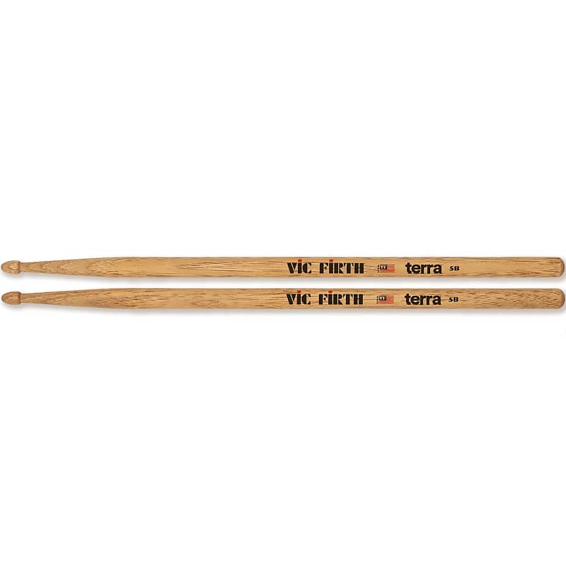 Tip,　American　Wood　Reverb　Classic　Terra　UK　Series　Drumsticks,　5B　#5BT　Vic　Firth