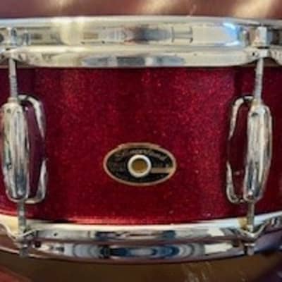 Slingerland No. 146 Hollywood Ace 5.5x14" 8-Lug Snare Drum with Rapid Strainer 1963 - 1976 - Red Sparkle image 1