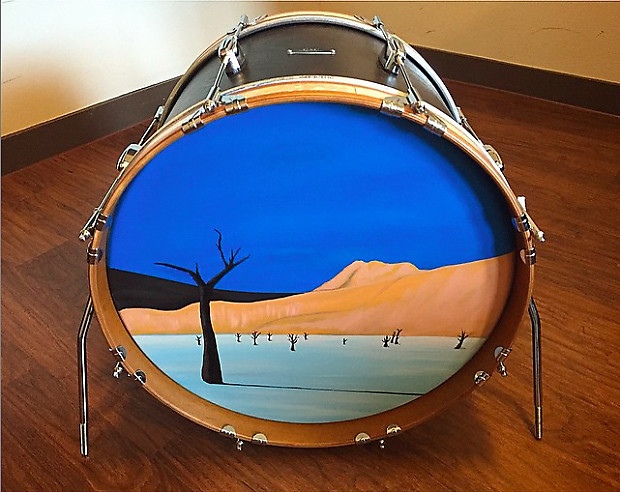 18 Evans Hand Painted Desert Landscape Drum Head