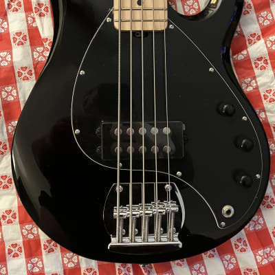 Sterling by Music Man Ray5 Stingray 5 String Bass, Black image 2