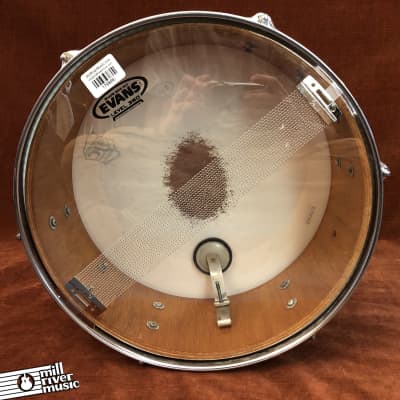 Unbranded 5.5" x 14” Snare Drum Natural Wood image 7