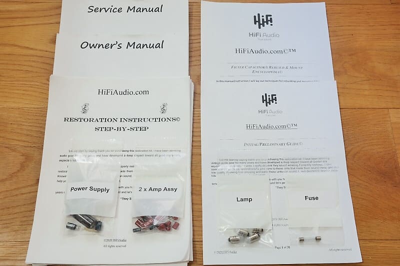 McIntosh MQ101 restoration kit filter capacitor repair rebuild fix  			