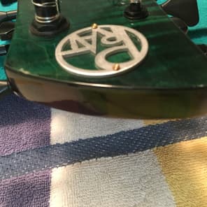 Prat Basses GODZILLA C3-WTF-24 24 string Bass (8x3) Trans Dark Emerald Green + Axe Handler Arc Stand image 10